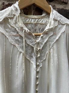 1940s silk shirt -small